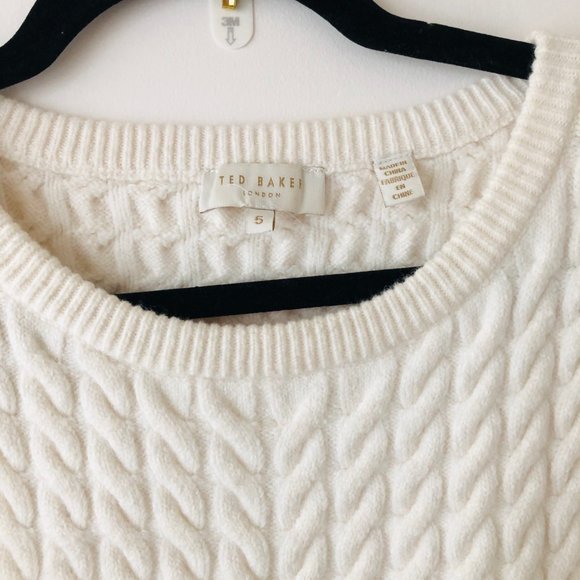 ⛔️SOLD Ted Baker London Mereda Cable Knit Peplum - Picture 3 of 5